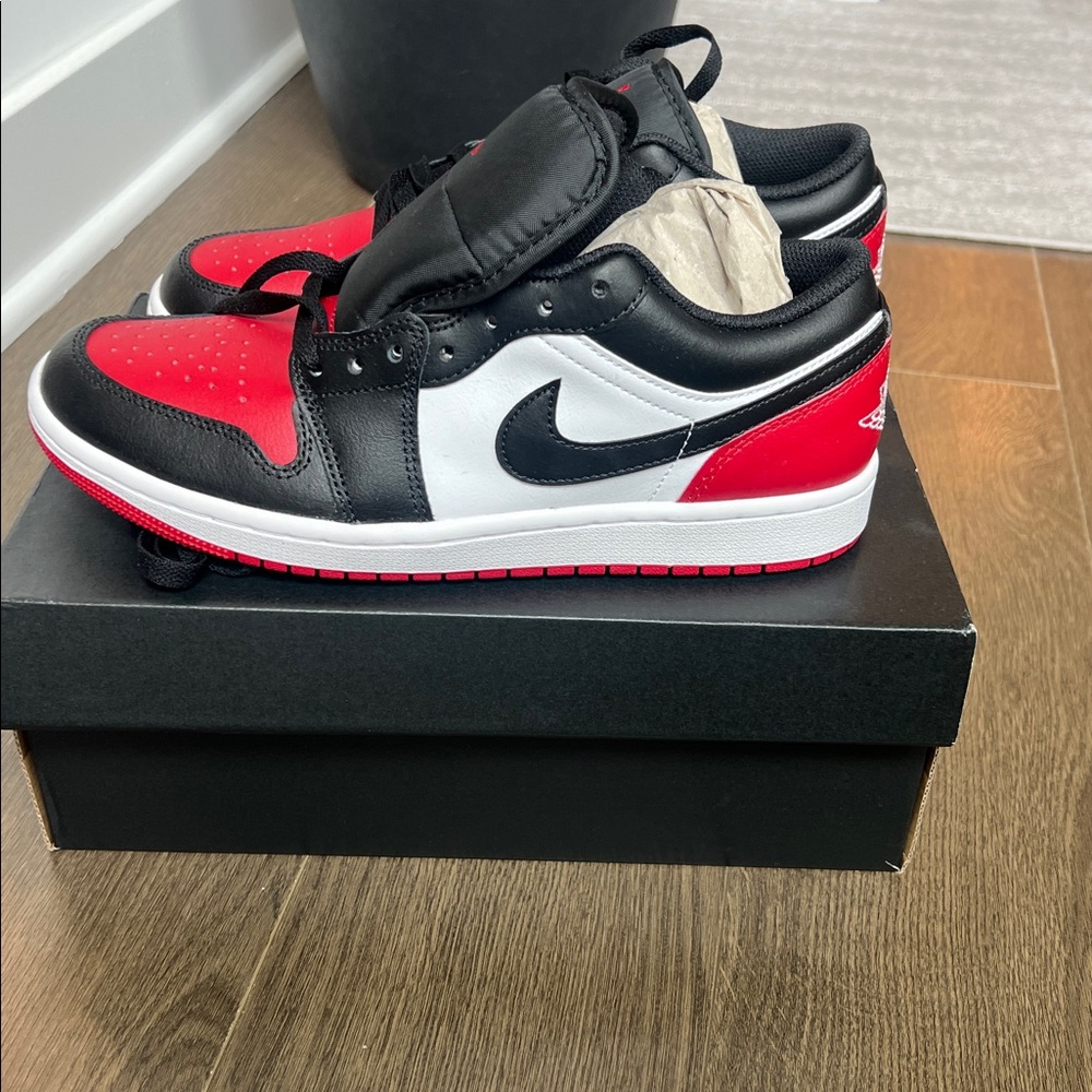 Nike Black, Red, and White Air Jordan Sneakers